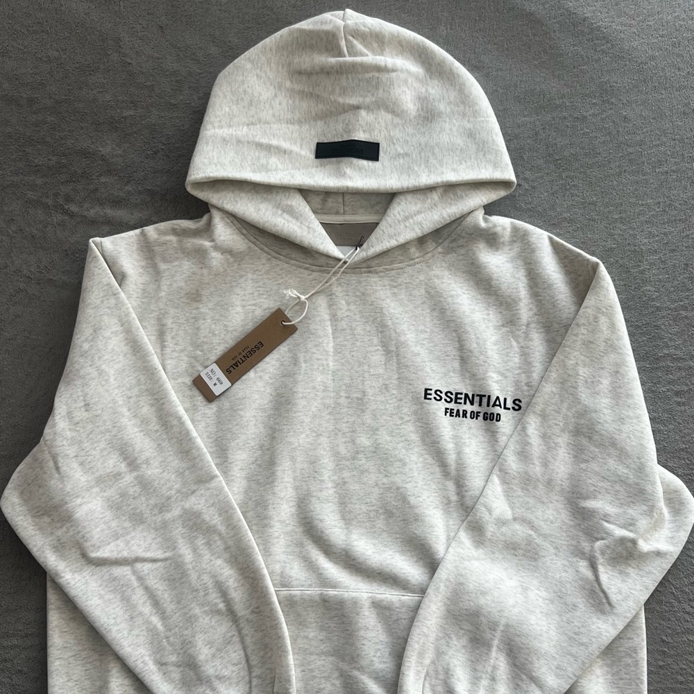 Essentials Fear of God Light Gray Hoodie